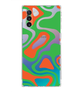 Samsung Galaxy Note 10  Kamera Korumalı Kapak Renkli Desen Tasarımlı  Şeffaf  Kılıf