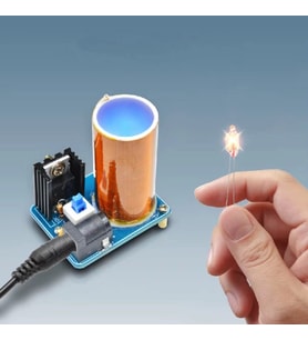 Mini Tesla Bobin Kit Demonte Modül Kablosuz Enerji İletimi BD243 DC 9 / 12V Temassız Elektrik
