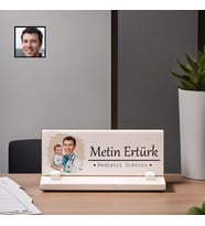 Kişiye Özel Pediatri Doktoru Temalı Karikatürlü Masaüstü Taş İsimlik