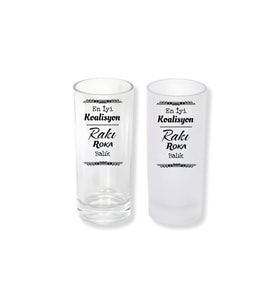 Ghostbastır Design Rakı Roka Balık Buzlu / Buzsuz Seçenekli Rakı Bardağı – 1 Adet Şık Sunum Bardağı 042