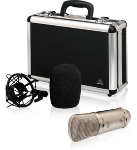 Behringer B-1 Dark Edition Gold-Sputtered Large-Diapragm Studio Condenser Microphone (Black) (Çok Renkli)