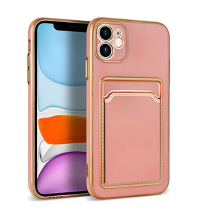 Lexroo iPhone 11 Kılıf Bark Kartlıklı Kılıf - Rose Gold