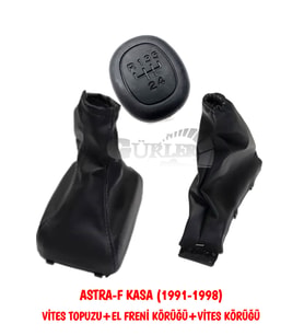 Vites Topuzu + El freni Körüğü + Vites Körüğü 3'lü Set Opel Astra F Kasa 91/98 (Siyah)
