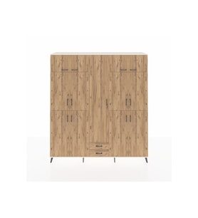 Hyperion Gardrop 10 Raflı 2 Çekmeceli 4 Askılı 220x44x243 Aytaşı-Çam/Çam