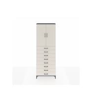 Arges Dolap 3 Raflı 8 Çekmeceli 2 Kapaklı 88x30x243 Antrasit-Aytaşı
