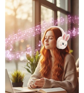 Tavşan Kulaklı Bluetooth Kulaklık Şarjlı Kablosuz Stereo Ses