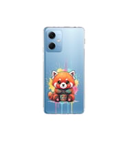 Redmi Note 12 5G ile Uyumlu Splash Tilki Tasarımlı Şeffaf Silikon Kılıf