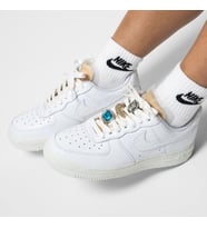 Nike Air Force 1 Low Premium'Jevels'Leather Womens Sneaker Hakiki Deri Kadın Günlük Spor Ayakkabı Beyaz