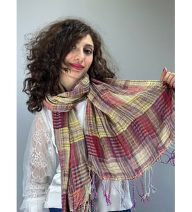 EKOSE YUMUŞAK KADIN FULAR ŞAL 180X65 CM (Krem)