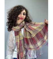 EKOSE YUMUŞAK KADIN FULAR ŞAL 180X65 CM (Krem)
