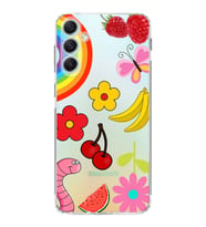 PrintiFy Samsung Galaxy A34 ile Uyumlu Water Color 5  Kamera Korumalı Şeffaf  Kılıf