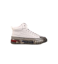 Beyaz Hakiki Deri Bilek Boy Erkek Sneaker 24K510-4 M (Beyaz)