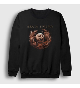 Presmono Unisex Siyah Power Arch Enemy Sweatshirt 11658tt