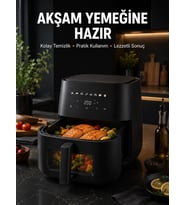 Dokunmatik Ekranlı Air Fryer Sağlıklı Yağsız Pişirme Cihazı