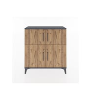 Arges Şifonyer 3 Raflı 4 Kapaklı 88x30x96 Antrasit-Çam