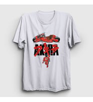 Presmono Unisex Beyaz Poster Anime Movie Film Akira T-Shirt 455340tt