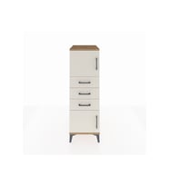 Kronos Dolap Tek Raflı 3 Çekmeceli 2 Kapaklı 44x59x134 Çam-Aytaşı