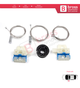 VW Golf MK6 A6 5K 5K1 AJ5 2008-20014 5-Kapı 5K0837461 İçin Elektrikli Ön Sol Cam Kriko Tamir Seti
