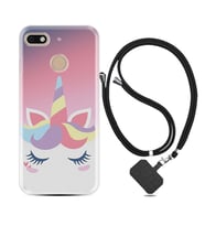 General Mobile GM8 Go GM9 GM20 Pro Plus Kılıf Boyun Askılı Silikon Sweety Unicorn 1737