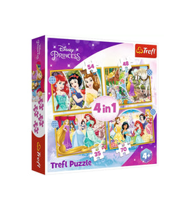 4'ü 1 arada Disney Prensesi Yapboz - Ziua Fericita