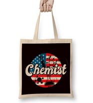 Chemist US American Flag Scientist Chemistry Science Clinic Bez Çanta Uzun Saplı