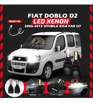 Fiat Doblo D2 2006-2012 Kısa Far Uyumlu Şimşek Etkili Led Xenon Light Series H7