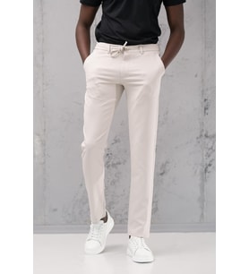 Slimfit Full Likralı Esnek Beli Lastikli Yazlık Jogger Pantolon (Krem)