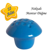15 Adet Mavi Noktalı Mantar Düğme Kulp Çocuk Bebek Mobilya Çekmece Dolap Kapak Kulbu Metal Kulp Aksesuarları Vidalı