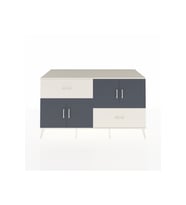 Kronos Konsol 3 Raflı 2 Çekmeceli 4 Kapaklı 176x59x99 Aytaşı-Antrasit/Aytaşı