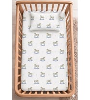 %100 Pamuk Lastikli Bebek Çarşafı + Yastık Kılıfı Park Yatak 60x120 70x110 70x120 Uyumlu