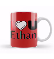 Ethan Name personalized Custom vintage Retro Rainbow Design Gift Baby Gift For Him Kupa Bardak Porselen