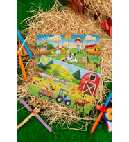 Okul Öncesi Başlangıç Yapboz Çiftliğim Ve Çiftlik Ahşap Puzzle Set