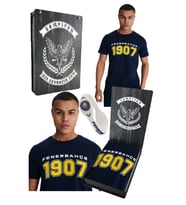 FENERBAHÇE ERKEK KOLEJ 1907 TSHİRT LAZER+BİLEKLİK HEDİYELİK KUTU (Lacivert)