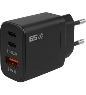 65W GaN Type-C + Type-C + USB-A Hizli Sarj Adaptörü