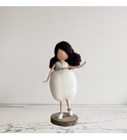 Keçe biblo bebek,dorlion keçe (Beyaz)