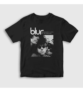 Presmono Unisex Çocuk Siyah Rubbish Blur T-Shirt 455692tt