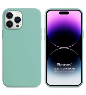 Microsonic Apple iPhone 14 Pro Kılıf Liquid Lansman Silikon Su Yeşili