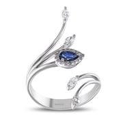 0.65 Karat Safir Sarmaşık Pırlanta Yüzük