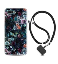 Oppo A5S A15 A16 A54 A55 A73 A74 Kılıf Boyun Askılı Silikon Great Flowers 1304