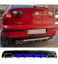 Seat Leon Mk1 Mavi Difüzör Çiftli Kare Egzoz Görünümlü D Tip Difizör