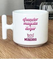 Kişiye Özel Boğa İkizler Burcu Hediye T Kupa Bardak Doğum Günü Hediyesi (Beyaz)