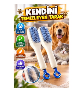 Evcil Hayvanlar İçin Kolay Temizlenen Tüy Temizleme Fırçası