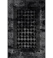 Eliana Home Baskılı, Yıkanabilir Kaymaz Taban Salon Halısı LNA0107-SD1137 100x150 cm (Siyah)