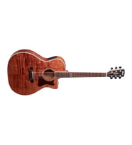 Cort GA5F-FMHOP Grand Auditorium Elektro Akustik Gitar (Profesyonel)  Masif Ladin Kapak, Alevli Akçaağaç Arka ve Yanlar, Fishman Presys EQ Sistemi