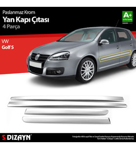 VW Golf 5 Krom Yan Kapı Çıtası 4 Prç 2004-2009