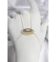 Pirinç Gold Renk Zirkon Taşlı Göz Model Kadın Şahmeran 5886 - SSSSSS4065-6934