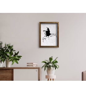 BK Home Atatürk Tasarımlı Doğal Masif Ahşap Çerçeveli Tablo 45x65cm-47