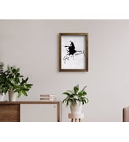 BK Home Atatürk Tasarımlı Doğal Masif Ahşap Çerçeveli Tablo 45x65cm-47