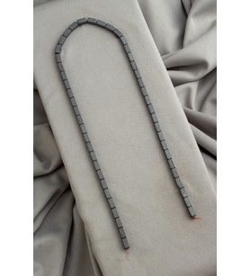 Hematit Doğal Taş Mat Gri Dikdörtgen Kesim 4x8mm Dizi [AA]