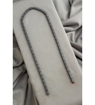 Hematit Doğal Taş Mat Gri Dikdörtgen Kesim 4x8mm Dizi [AA]